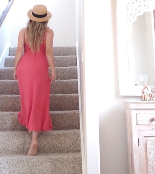 Terracotta summer dress - Picture 2 of 3